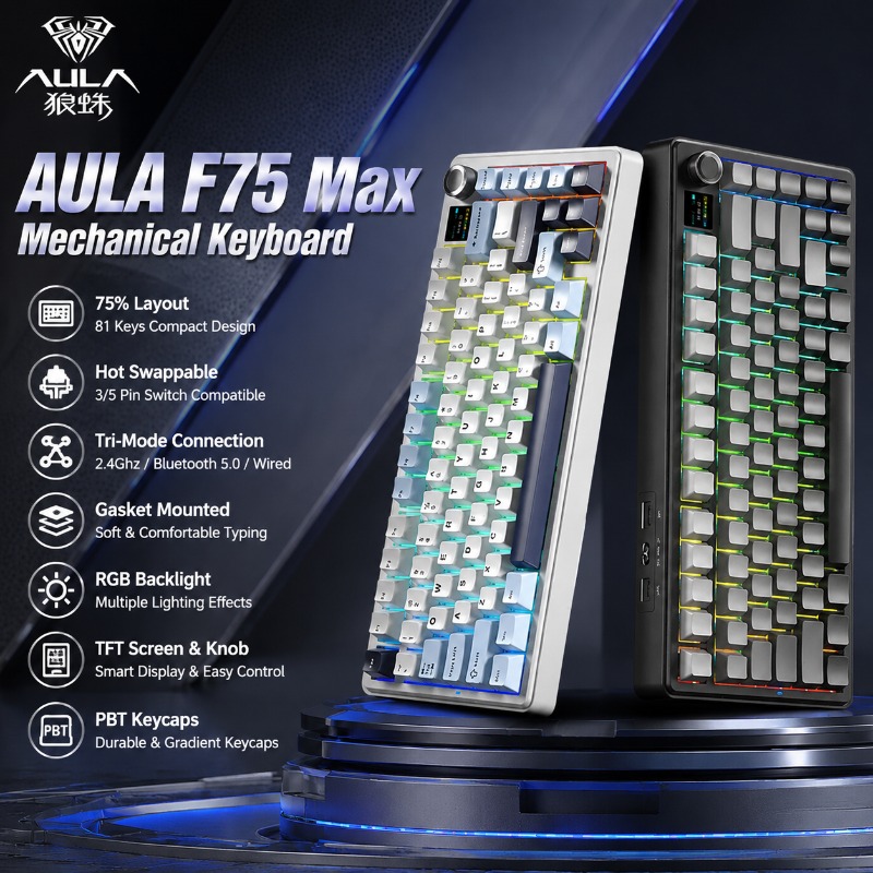 Gaming Keyboard He - AULA F75 Max Mechanical Keyboard 75%