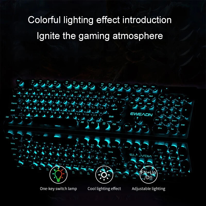 Retro Punk Mechanical Feel Key - Gaming Keyboard Mechanical Wireless review and price