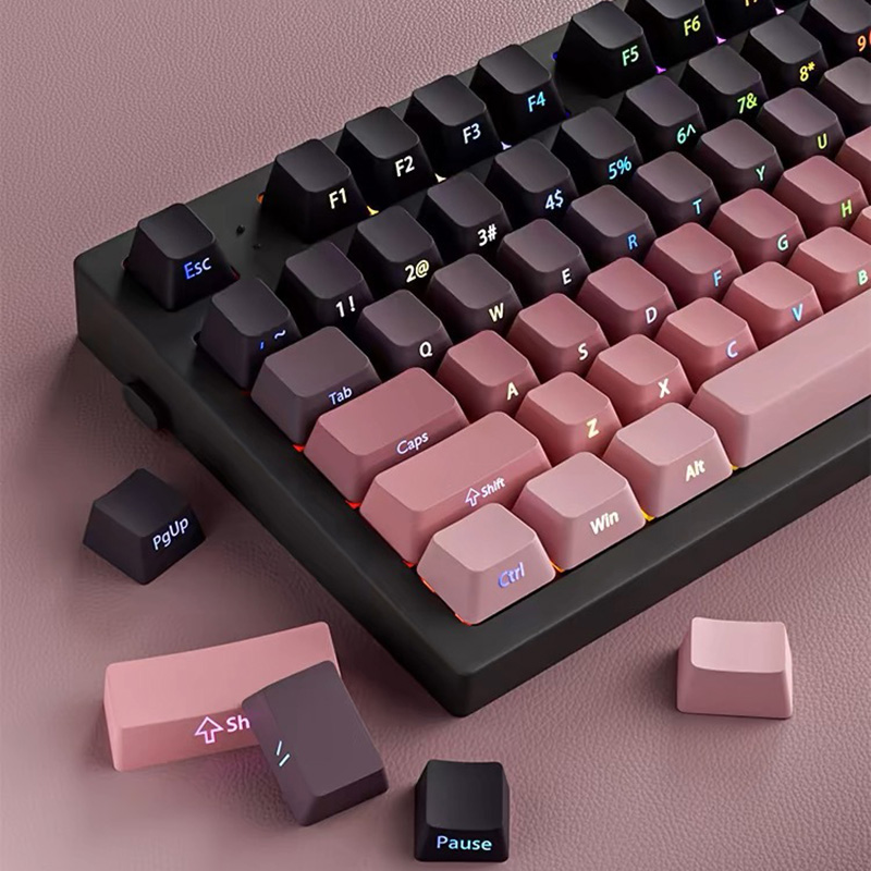 Gradient Keycaps Side Printed  - Gaming Keyboard Typewriter review and price