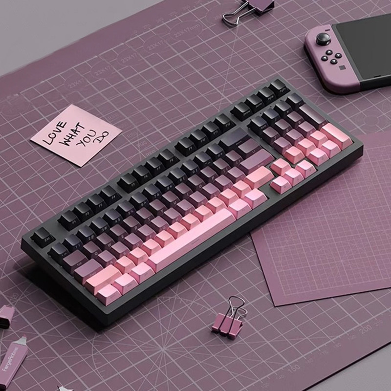Gradient Keycaps Side Printed  - Gaming Keyboard Typewriter review and price