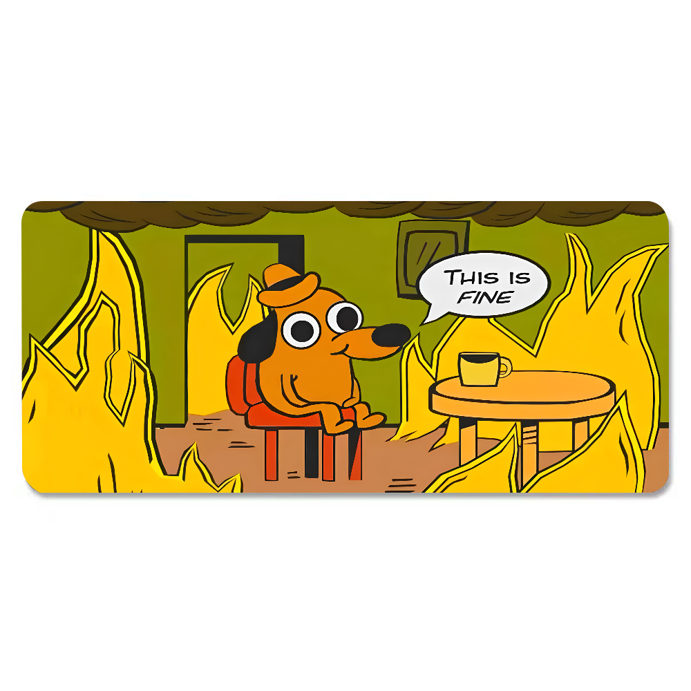 This Is Fine Dog Dachshund Mou - Gaming Keyboard Mouse review and price