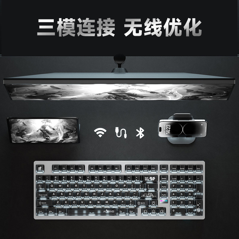 Weika Max102 Aluminum Case Wir - Gaming Keyboard Mechanical Wireless review and price