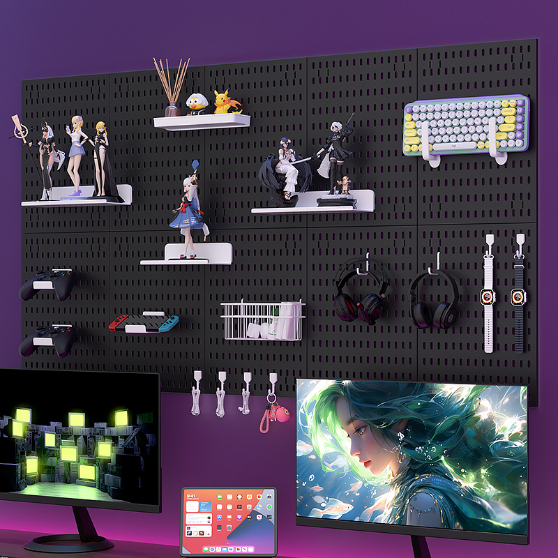 Adhesive Pegboard Shelf for Ga - Gaming Keyboard Mouse review and price