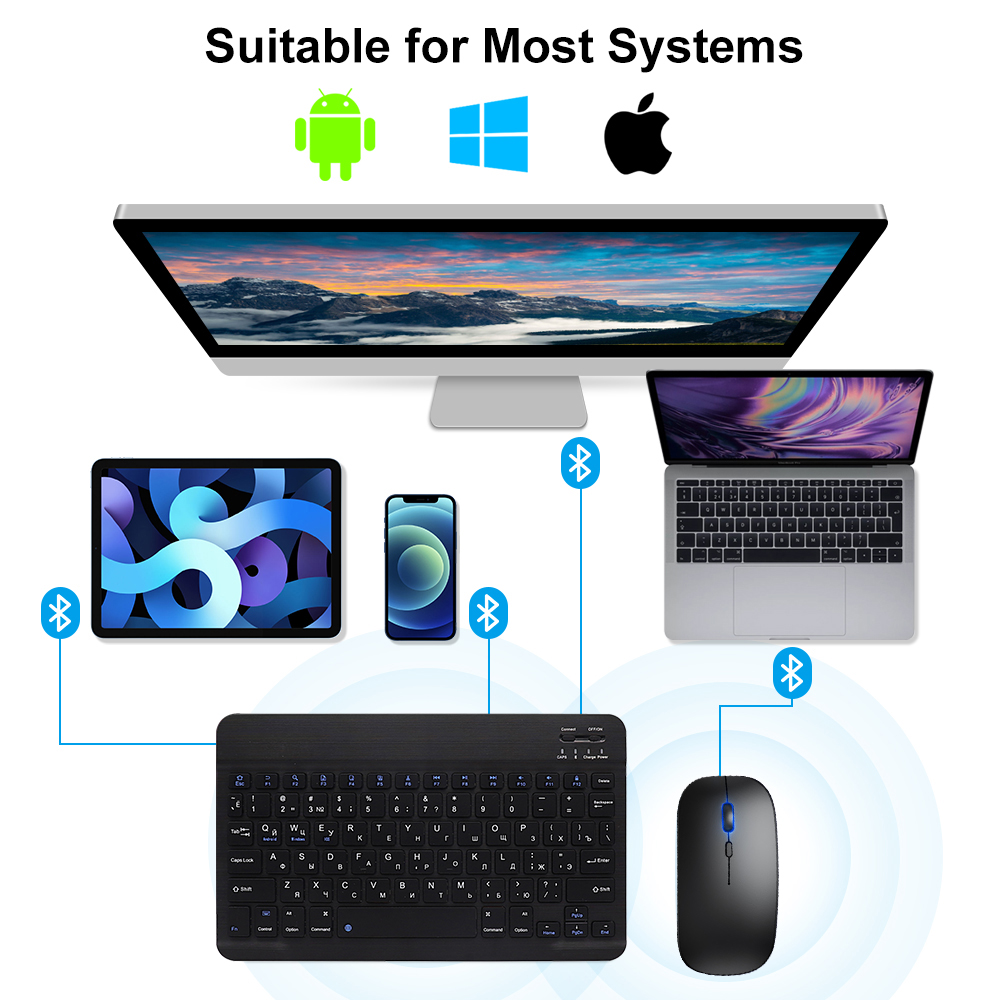Bluetooth Keyboard and Mouse F - Gaming Keyboard Mechanical Wireless review and price