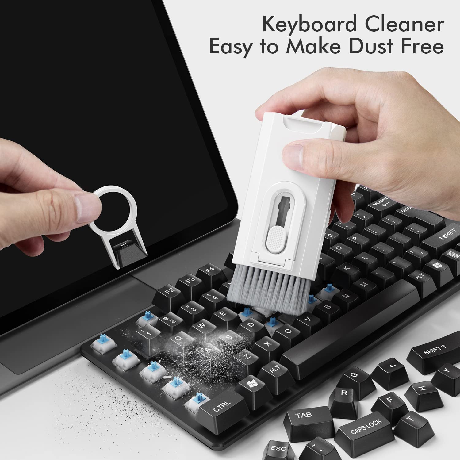 8 in 1 Cleaning Kit Computer K - Keycap Puller Ring review and price