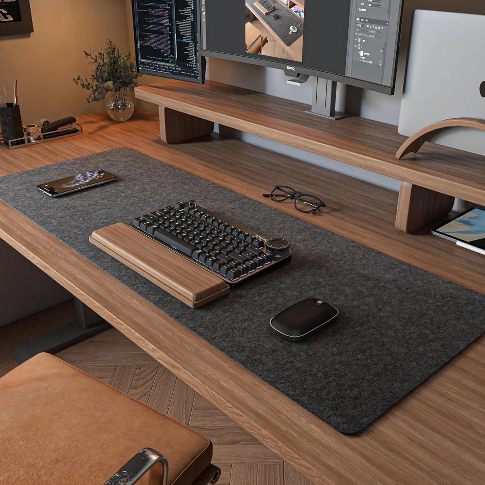 Felt Desk Mat Computer Mat for - Gaming Keyboard And Mouse Pad review and price
