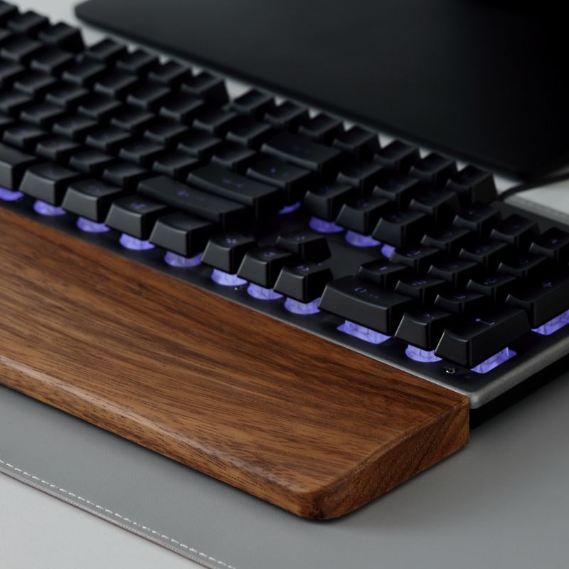 Solid Wood Keyboard Palm Rest  - Gaming Keyboard Ergo review and price