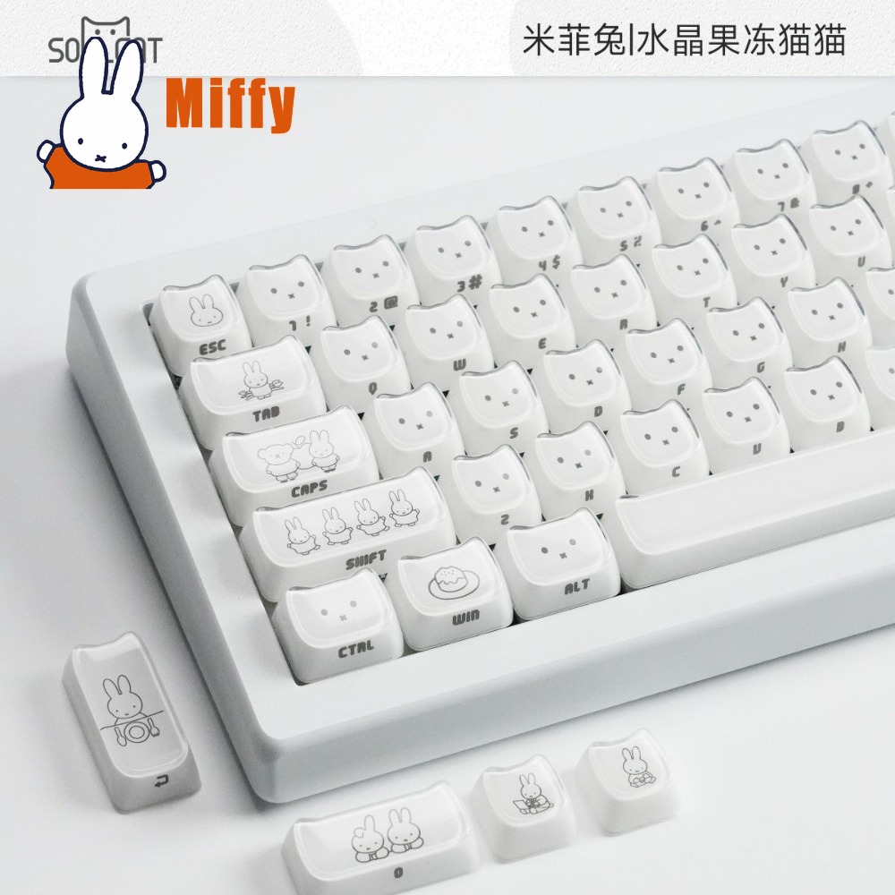 Kawaii Miffy Keycaps Cute Rabb - Gaming Keyboard He review and price