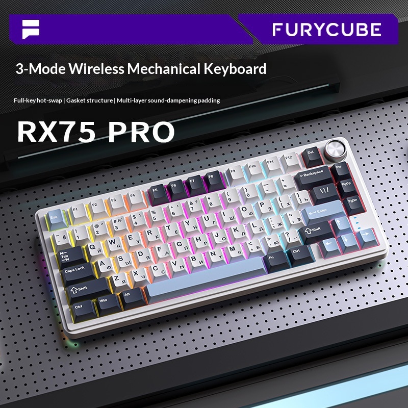 Furycube Rx75 Pro Tri Mode Rus - Gaming Keyboard Not Typing review and price