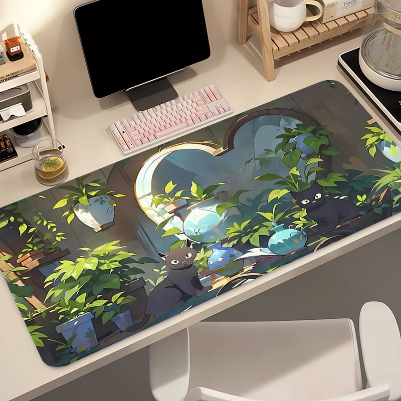 Kawaii Black Cat Silicone Soft - Gaming Keyboard And Mouse Pad review and price