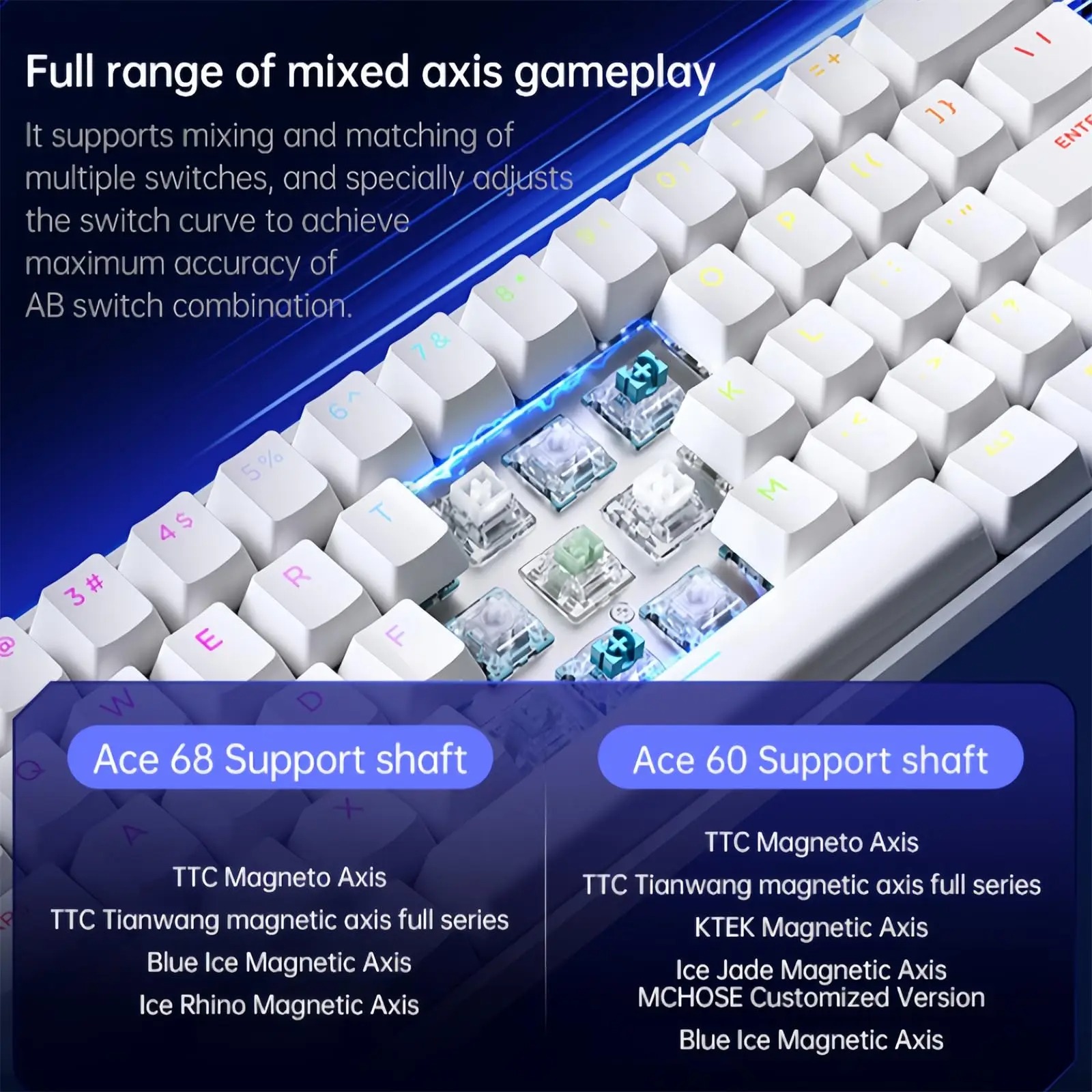MCHOSE ACE 68 Magnetic Switch  - Gaming Keyboard Hall Effect Switches review and price