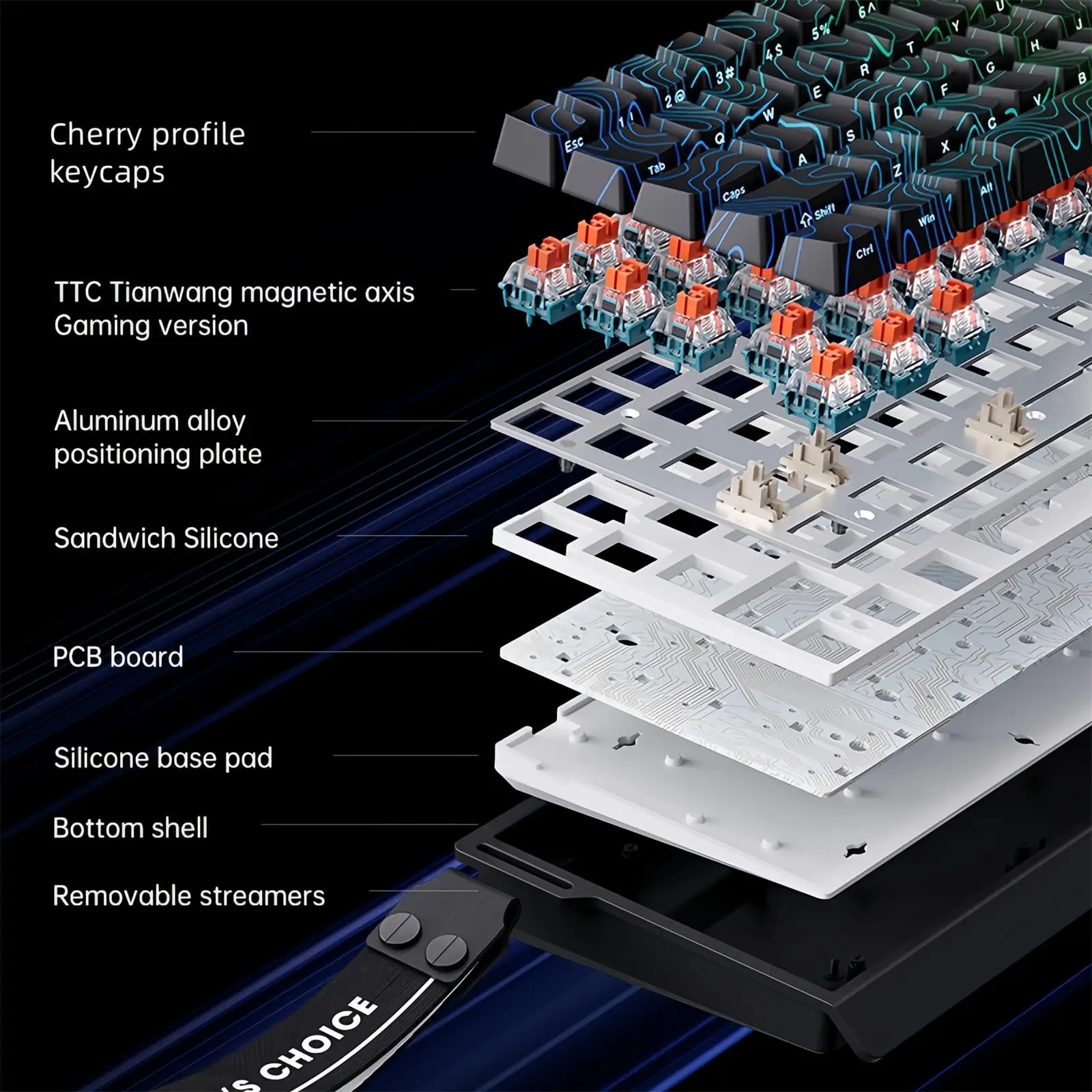 MCHOSE ACE 68 Magnetic Switch  - Gaming Keyboard Hall Effect Switches review and price