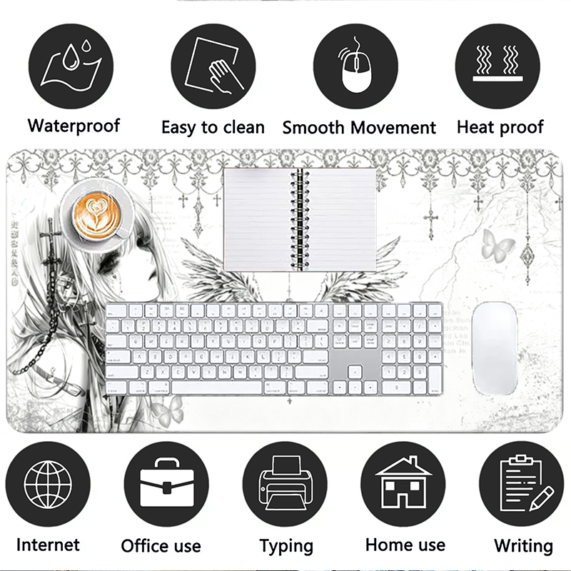 Leather Mousepad Black White A - Gaming Keyboard Tactile review and price